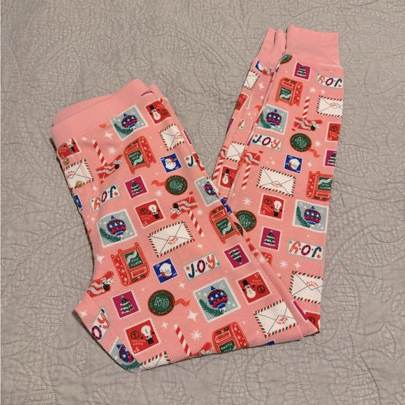 Like New Old Navy Pink Pajama Holiday Christmas Joggers - Picture 1 of 6